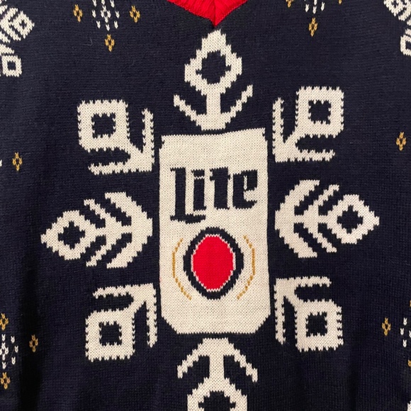 Miller Lite Christmas Sweater Vest - Picture 2 of 5